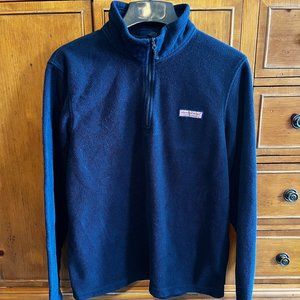 Vineyard Vines fleece 1/4 zip pullover, navy, size medium